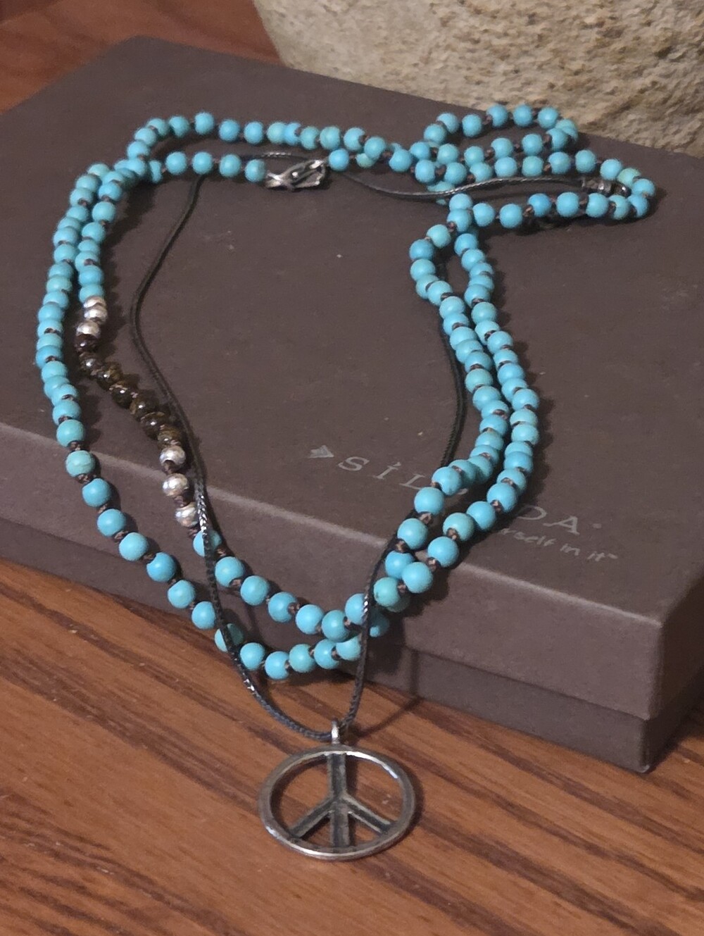 Silpada Sterling Silver & Howlite Necklace - Picture 10 of 12